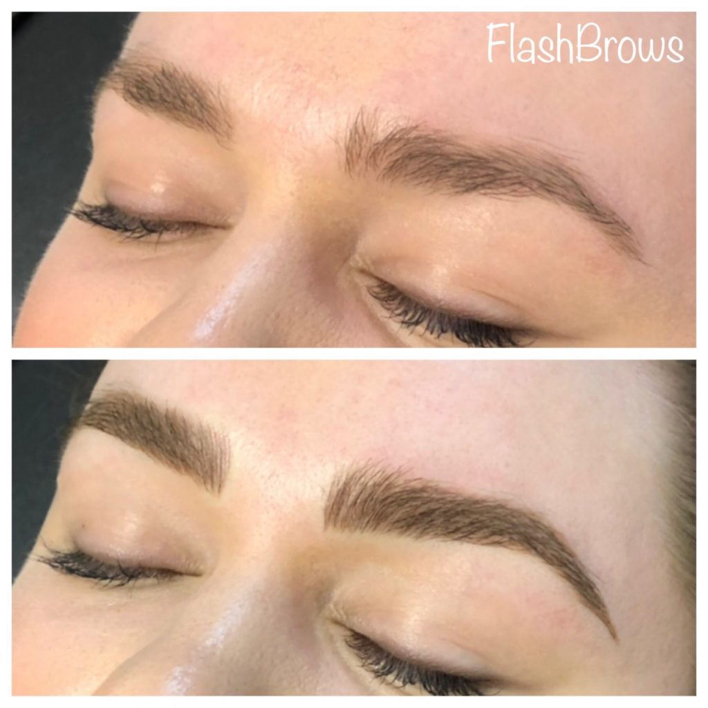Before and After Microblading from Flash Brows